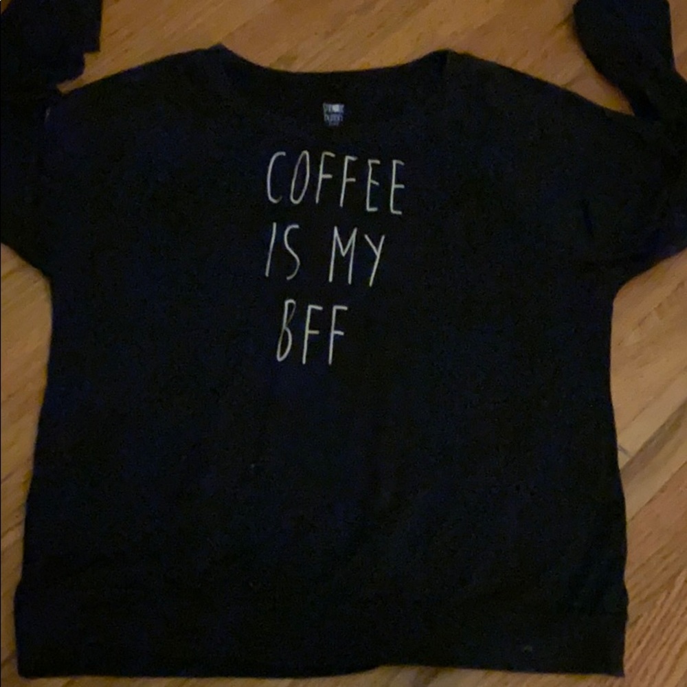 black and white crew neck